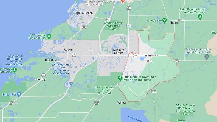 Map of Wimauma FL
