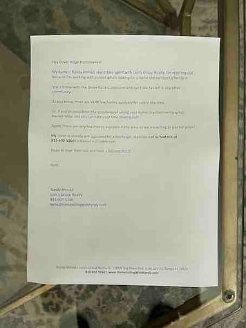 Off market homes for sale letter Off market homes for sale letter