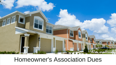 Homeowner's Association Dues HOA Seller Dues